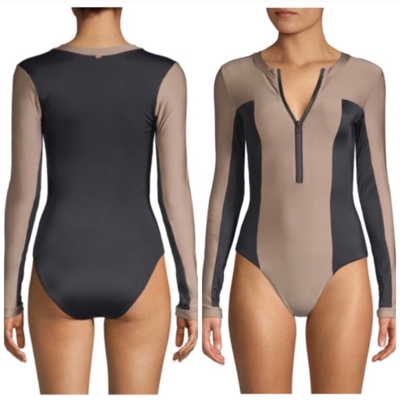 Anthro PilyQ Colorblock RashGuard One Piece Swim - Picture 6 of 10
